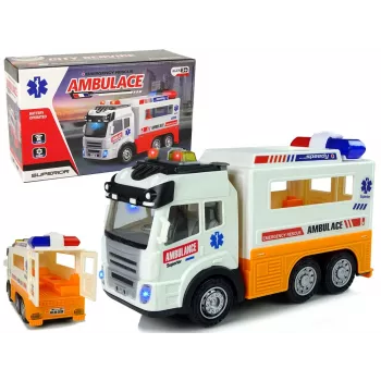 LEAN TOYS Ambulance Battery Car Lights Sounds