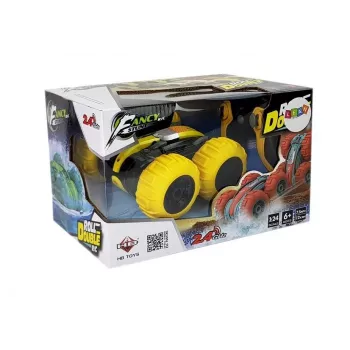 LEAN TOYS Amfibinė transporto priemonė 1:24 nuotoliniu valdymu geltona