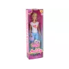 LEAN TOYS Anlily vaikiška lėlė ilgais šviesiais plaukais, rankine, akiniais, balta palaidine