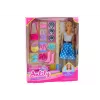 LEAN TOYS Anlily lėlės rinkinys su drabužiais, aksesuarais ir priedais