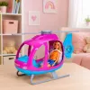 LEAN TOYS Anlily lėlės rinkinys su dideliu sraigtasparniu, judamais propeleriais ir mados lėle – violetinė