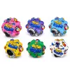 LEAN TOYS Anti-Streso putų kamuoliukas su smaigaliais šokinėjimui Kosmos 7 cm