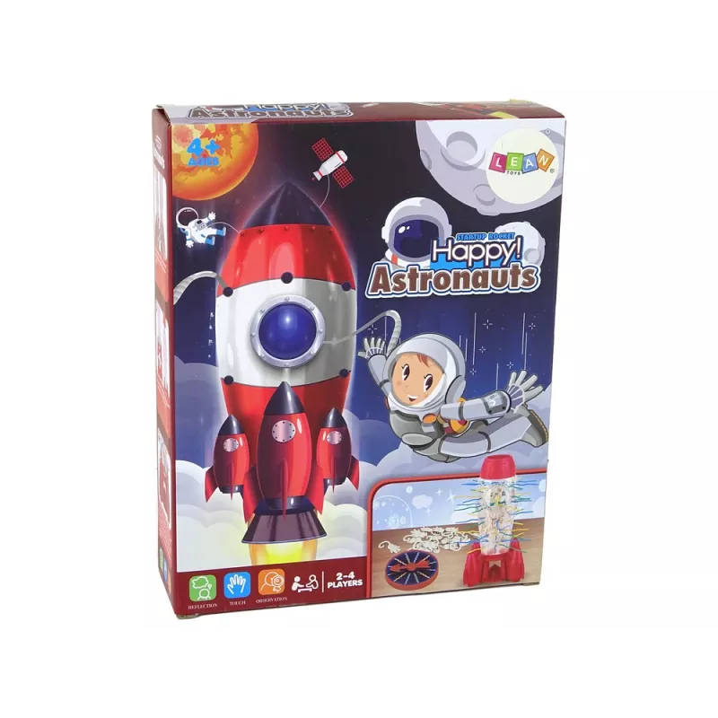 LEAN TOYS Arkadinis žaidimas „Krentantys astronautai“ Raketa