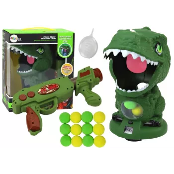 LEAN TOYS Arcade Game Shooting Dinosaur Green Ball Gun