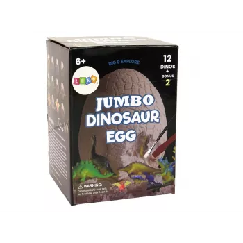 LEAN TOYS Archeologijos kasinėjimų rinkinys Didysis kiaušinis 12 dinozaurų figūrėlių