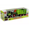 LEAN TOYS Surinkimo traktorius su atviru priekabu 43 cm