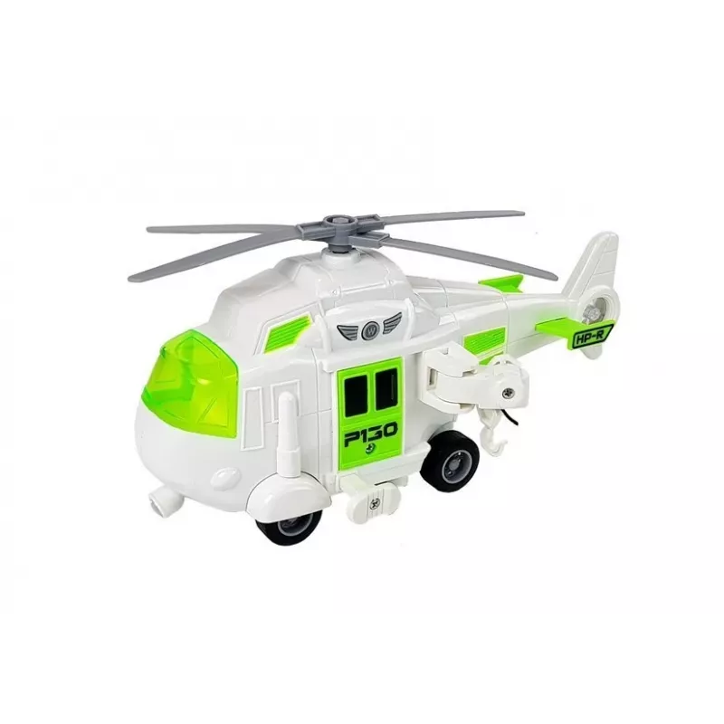 LEAN TOYS Automobilinis transporteris su sraigtasparniu, baterijomis, 1:16