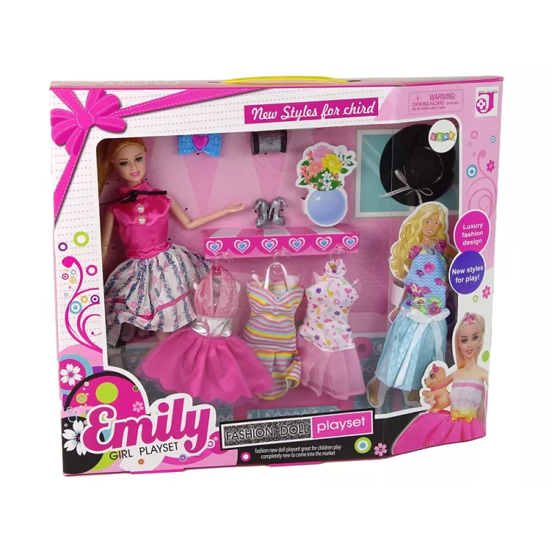 LEAN TOYS Baby Doll Emily Priedai Nuimamos Suknelės
