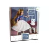 LEAN TOYS Baby Doll with Cat Long Brown Hair