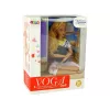 LEAN TOYS Kūdikio lėlės jogos kilimėlis su ilgais šviesiais plaukais