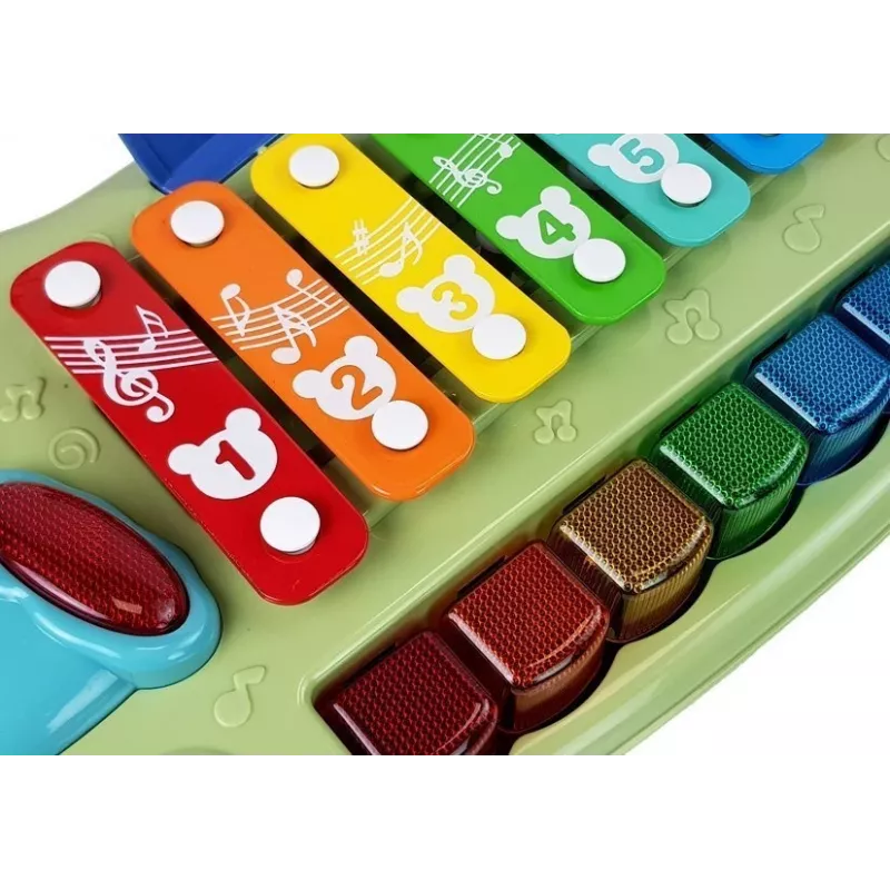 LEAN TOYS Baby Grand pianinas su cimbolais ir apšviestais klavišais, muzikinis žaislas