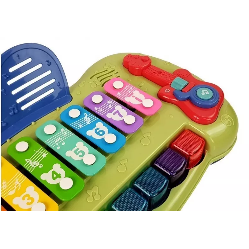 LEAN TOYS Baby Grand pianinas su cimbolais ir apšviestais klavišais, muzikinis žaislas