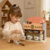 LEAN TOYS Barista rinkinys Kavamalė Mediniai aksesuarai Rožinė