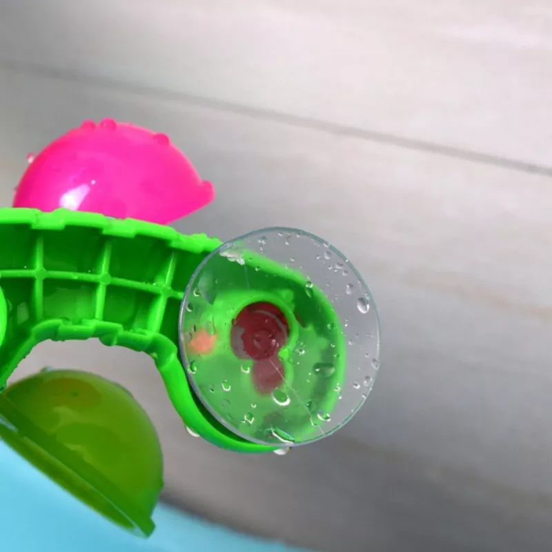 LEAN TOYS vonios rinkinys Vandens malūnėlis su siurbtukais Du šaukštai Vandens žaislas