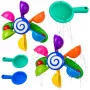 LEAN TOYS vonios rinkinys Vandens malūnėlis su siurbtukais Du šaukštai Vandens žaislas