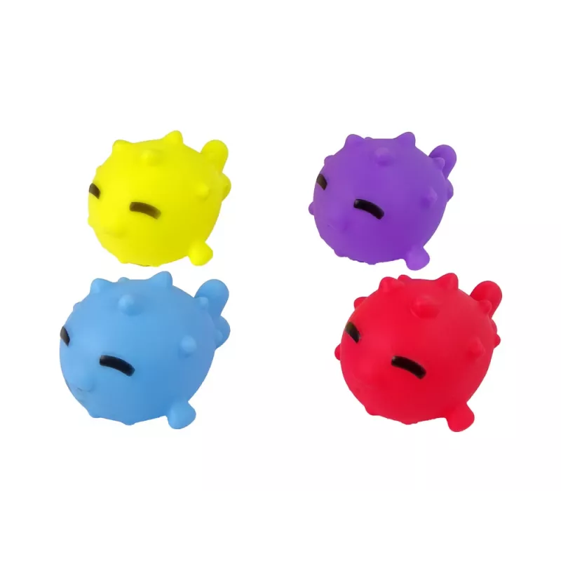 LEAN TOYS vonios žaislas Mini krepšinis šuo guminė žuvis
