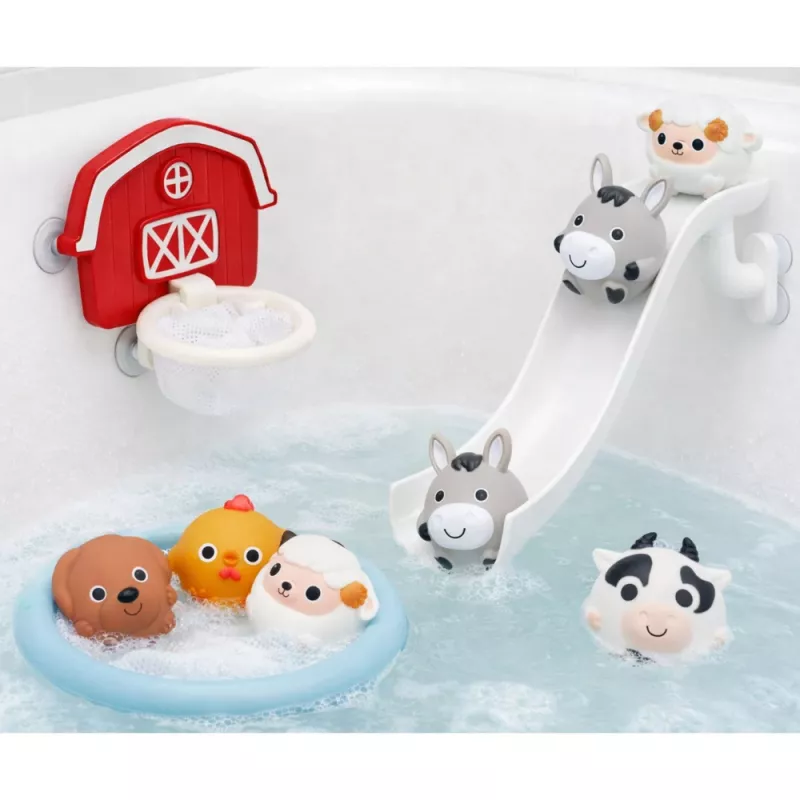 LEAN TOYS Bath Toys Pets Farm Slide Basket Strainer 10 vnt.