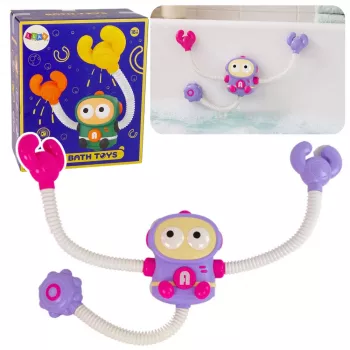 LEAN TOYS Maudymosi vandens žaislas Astronauto dušas su vandens cirkuliacija ir siurbtukais