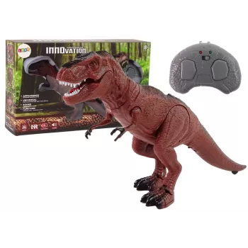 LEAN TOYS Baterijomis maitinamas dinozauras T-Rex su nuotolinio valdymo pulteliu ir garsu
