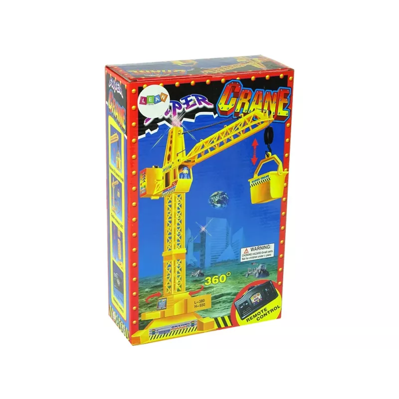 LEAN TOYS nuotoliniu valdymu varomas kranas su judančia ranka