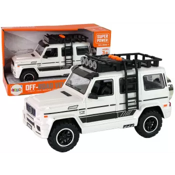 LEAN TOYS Battery-Powered Off-Road Car White