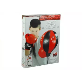 LEAN TOYS Big Boxer rinkinys vaikams + pirštinės ir kriaušės stovas
