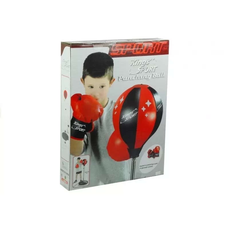 LEAN TOYS Big Boxer rinkinys vaikams + pirštinės ir kriaušės stovas
