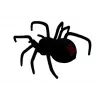LEAN TOYS Big Hairy Spider Black Widow nuotolinio valdymo