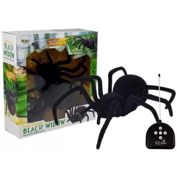 LEAN TOYS Big Hairy Spider Black Widow nuotolinio valdymo