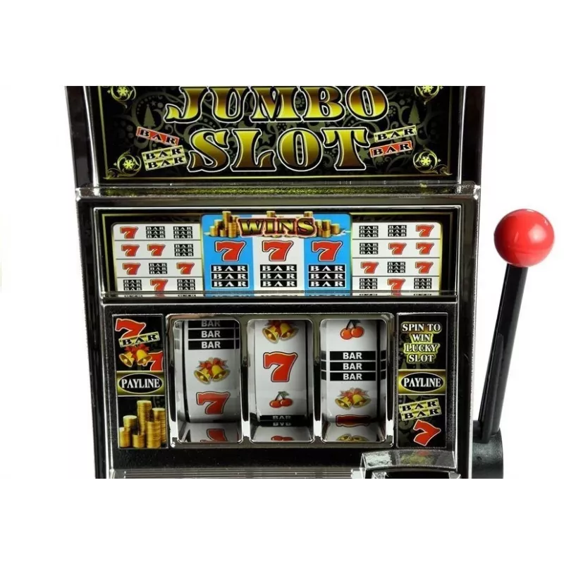 LEAN TOYS Didelis lošimo automatas kazino su garsais pinigų taupyklė