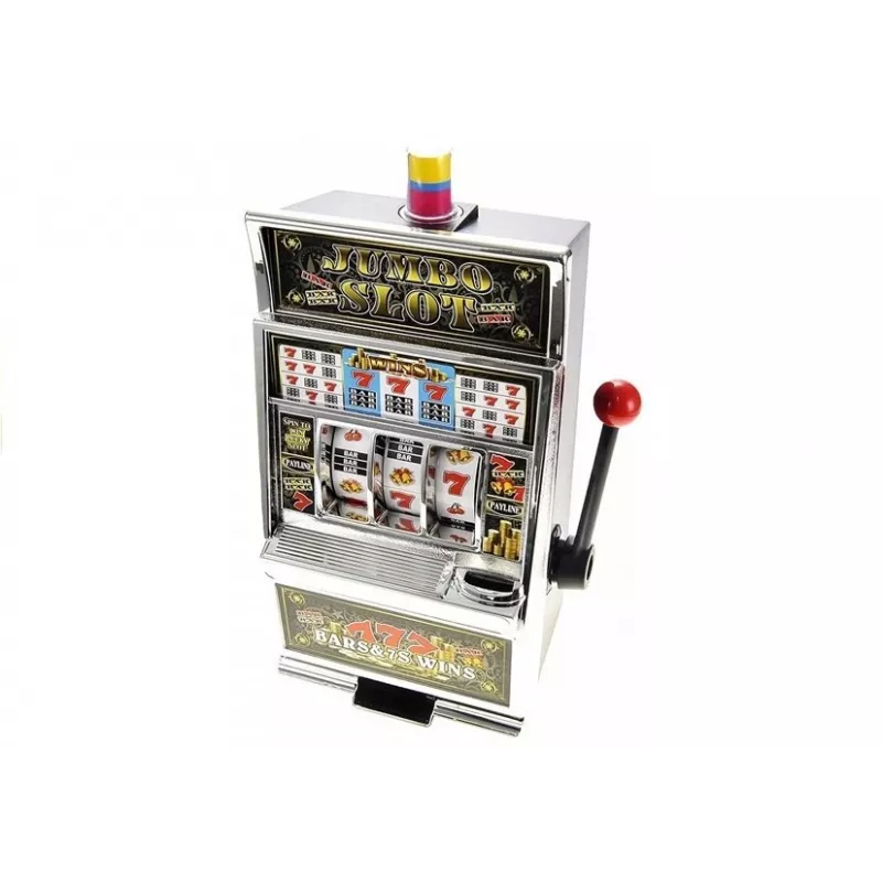LEAN TOYS Didelis lošimo automatas kazino su garsais pinigų taupyklė