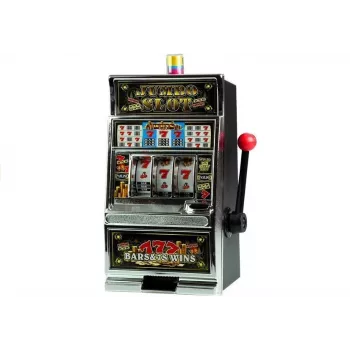 LEAN TOYS Didelis lošimo automatas kazino su garsais pinigų taupyklė