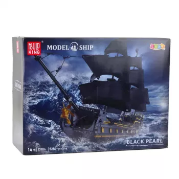 LEAN TOYS Black Pearl Pirate Ship Construction Bricks Set (5266 Pieces)