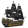 LEAN TOYS Black Pearl Pirate Ship Construction Bricks Set (5266 Pieces)