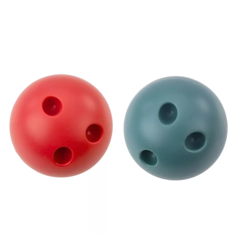 LEAN TOYS boulingo rinkinys su katėmis vaikams 10 kėglių 2 spalvoti kamuoliai