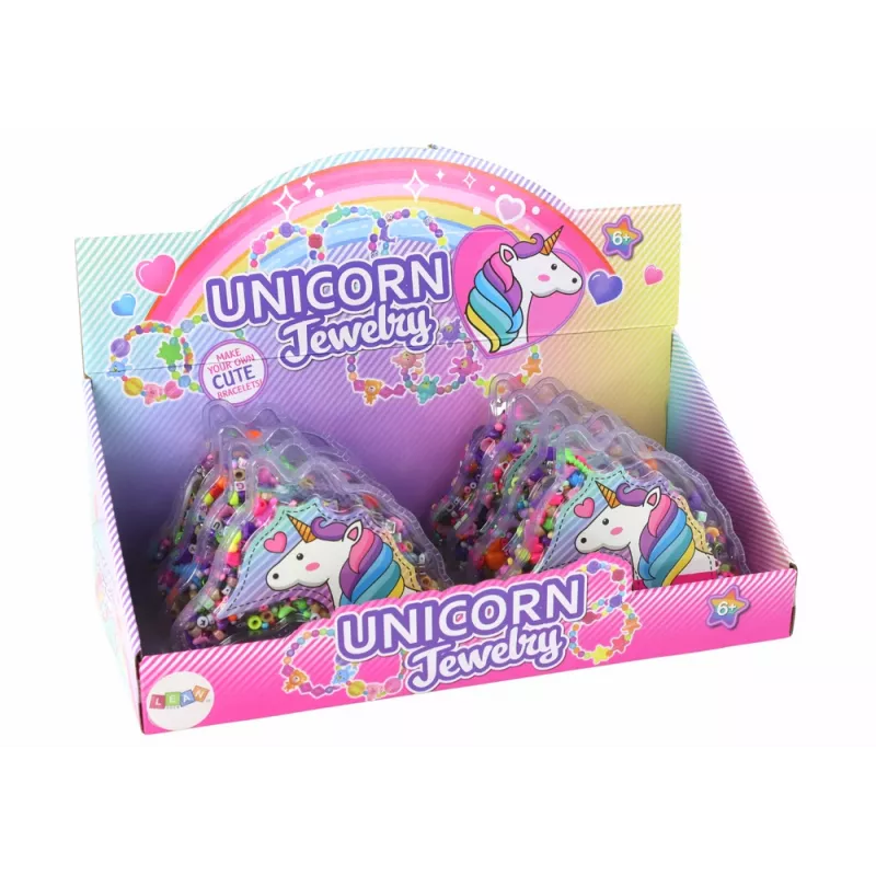 LEAN TOYS Apyrankės gaminimo rinkinys Karoliukai Pakabučiai Vienaragis Papuošalai