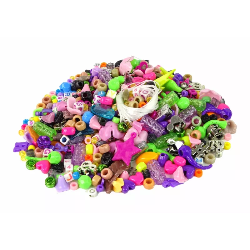 LEAN TOYS Apyrankės gaminimo rinkinys Karoliukai Pakabučiai Vienaragis Papuošalai