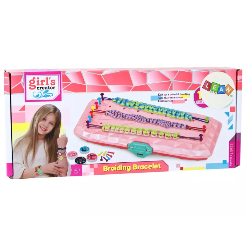 LEAN TOYS Bracelet Making Kit Pink Box
