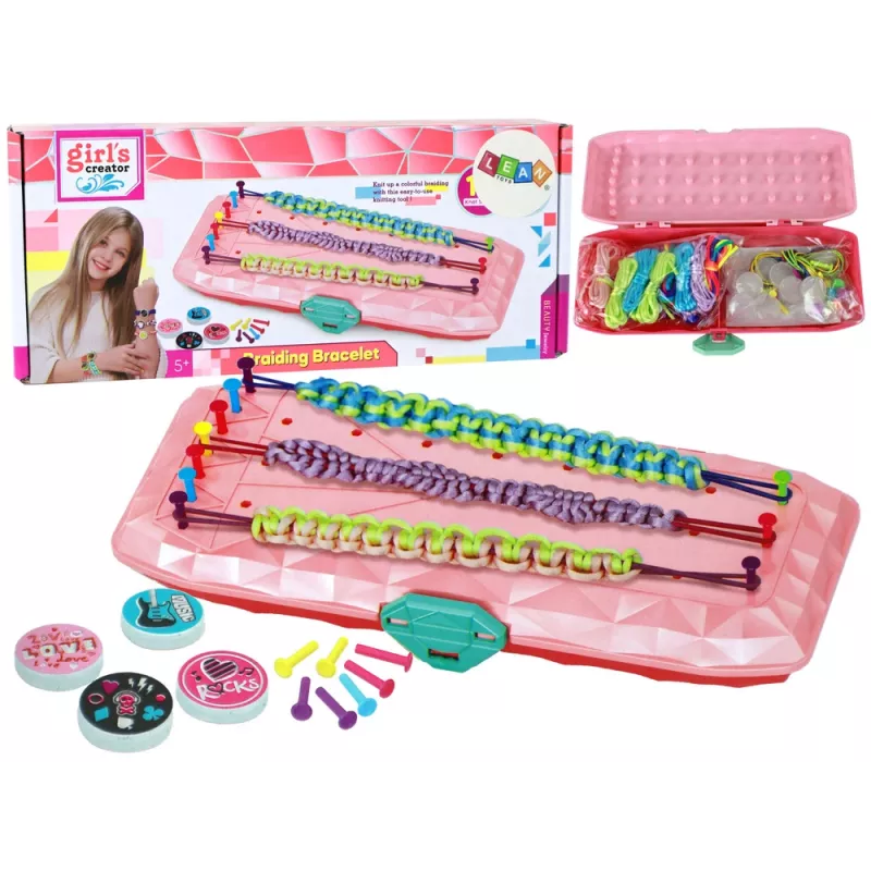 LEAN TOYS Bracelet Making Kit Pink Box