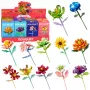 LEAN TOYS Konstruktorius Viena Gėlė su Stiebu Spalvingas Mišinys 71-106 dalių