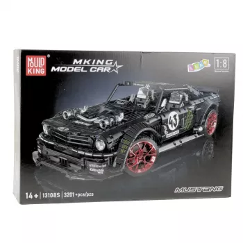 LEAN TOYS Konstrukciniai blokeliai Sportinis automobilis Mustang Hoonicorn V2 rinkinys - 3201 vnt., mastelis 1:8, ABS plastikas