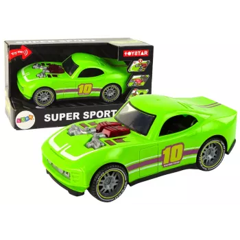 LEAN TOYS Automobilis 1:14 Žalias Sportinis Garsas Šviesos Transporto Priemonė