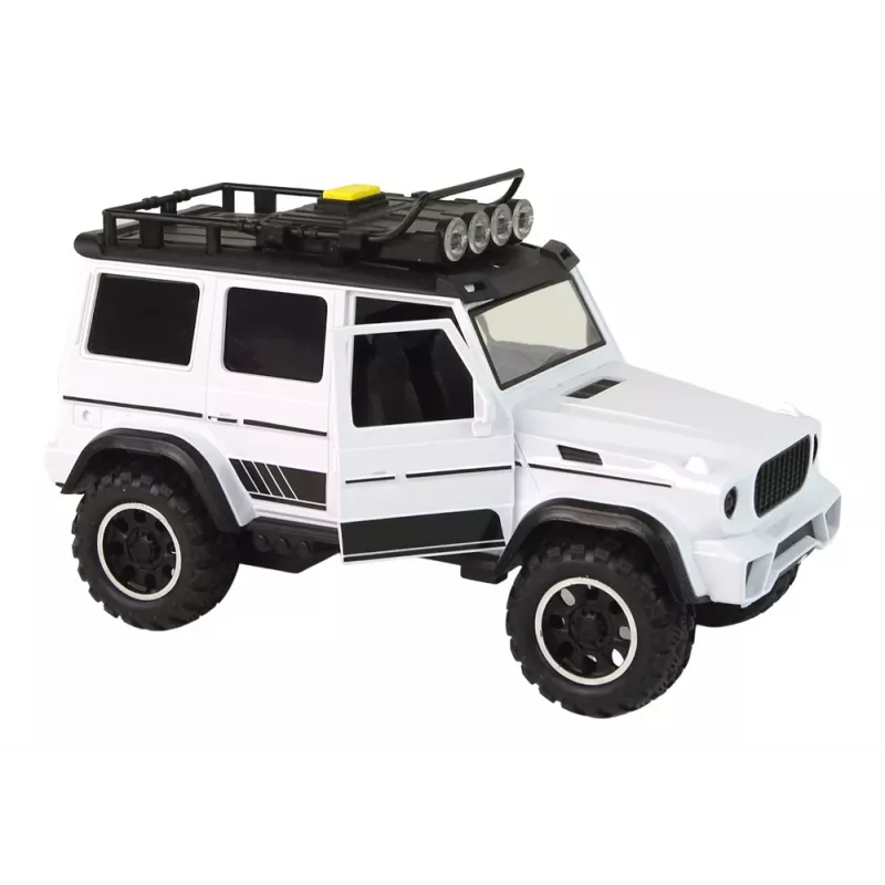LEAN TOYS Automobilis Visureigis Baltas Garsas Šviesos Transporto Priemonė 1:14
