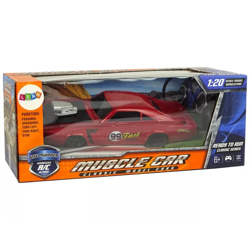 LEAN TOYS Automobilis R/C Sportinis Lipdukas 1:20 Raudonas Pilotas