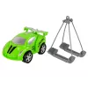 LEAN TOYS Automobilių transporteris pagalbos kelyje vilkikas 1:16 žalias su garsu ir šviesomis
