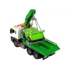 LEAN TOYS Automobilių transporteris pagalbos kelyje vilkikas 1:16 žalias su garsu ir šviesomis