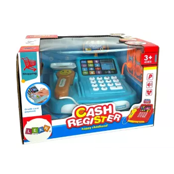 LEAN TOYS Kasos aparatas su svarstyklėmis sausainiams, baterija ir skaitytuvu