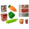 LEAN TOYS Kasos aparato parduotuvės rinkinys su mikrofonu ir garso terminalu – interaktyvus žaidimų rinkinys vaikams nuo 3 metų