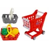 LEAN TOYS kasos aparatas su vežimėliu, krepšeliais ir aksesuarais | 35 dalių vaidmenų žaidimo rinkinys su veikiančiu skaičiuotuvu, šviečiančiu skaitytuvu, mikrofonu, apsipirkimo vežimėliu ir krepšeliu | Nuo 3 metų