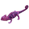 LEAN TOYS Chameleon guminė figūrėlė, tampri, realistinė, violetinis roplys, 14 cm